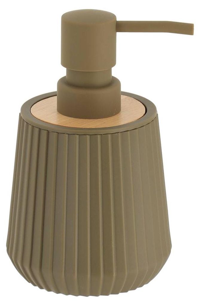 TENDANCE | Seifenspender - Seifendispenser - grün - 250 ml - Flüssigseifenspender Pumpe - geriffelt - Bad Accessoires