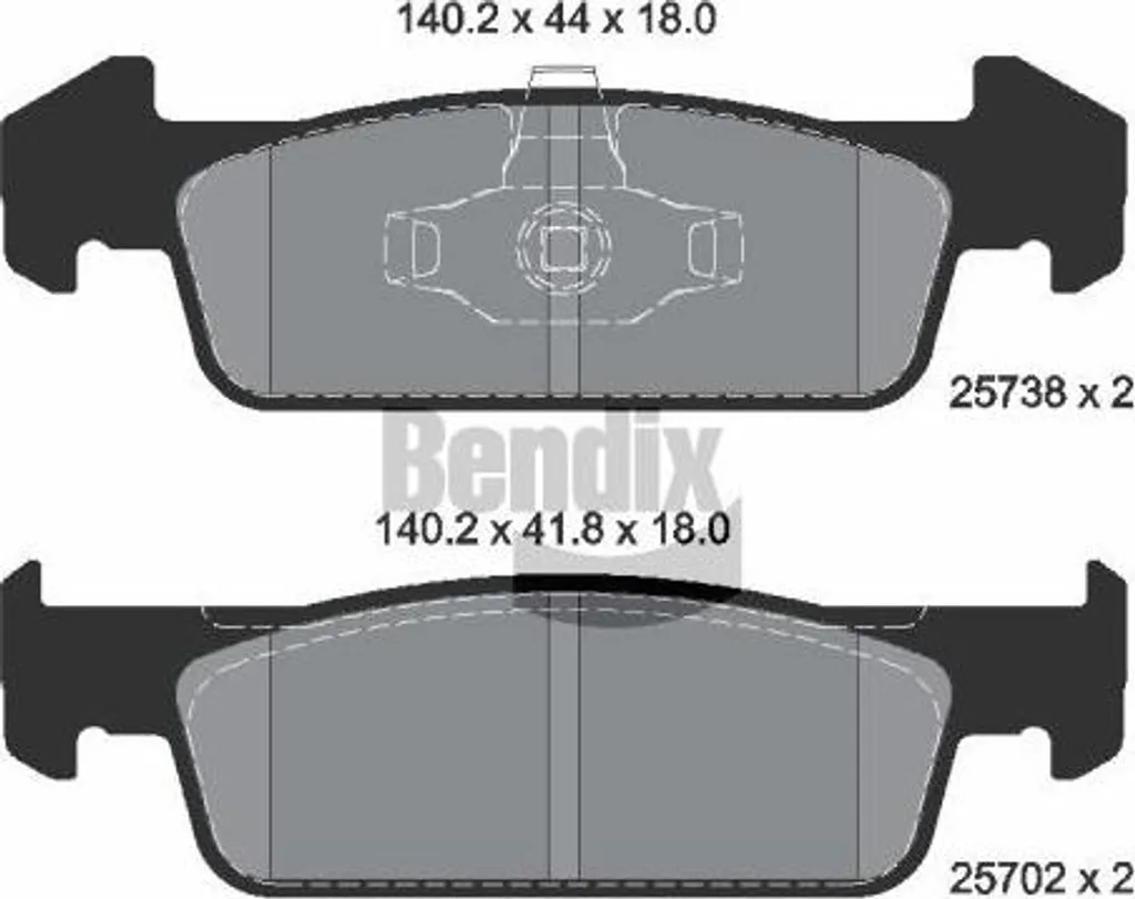 BPD1381 Bendix Jeu de Plaquettes de Frein à Disque OE 410609646R