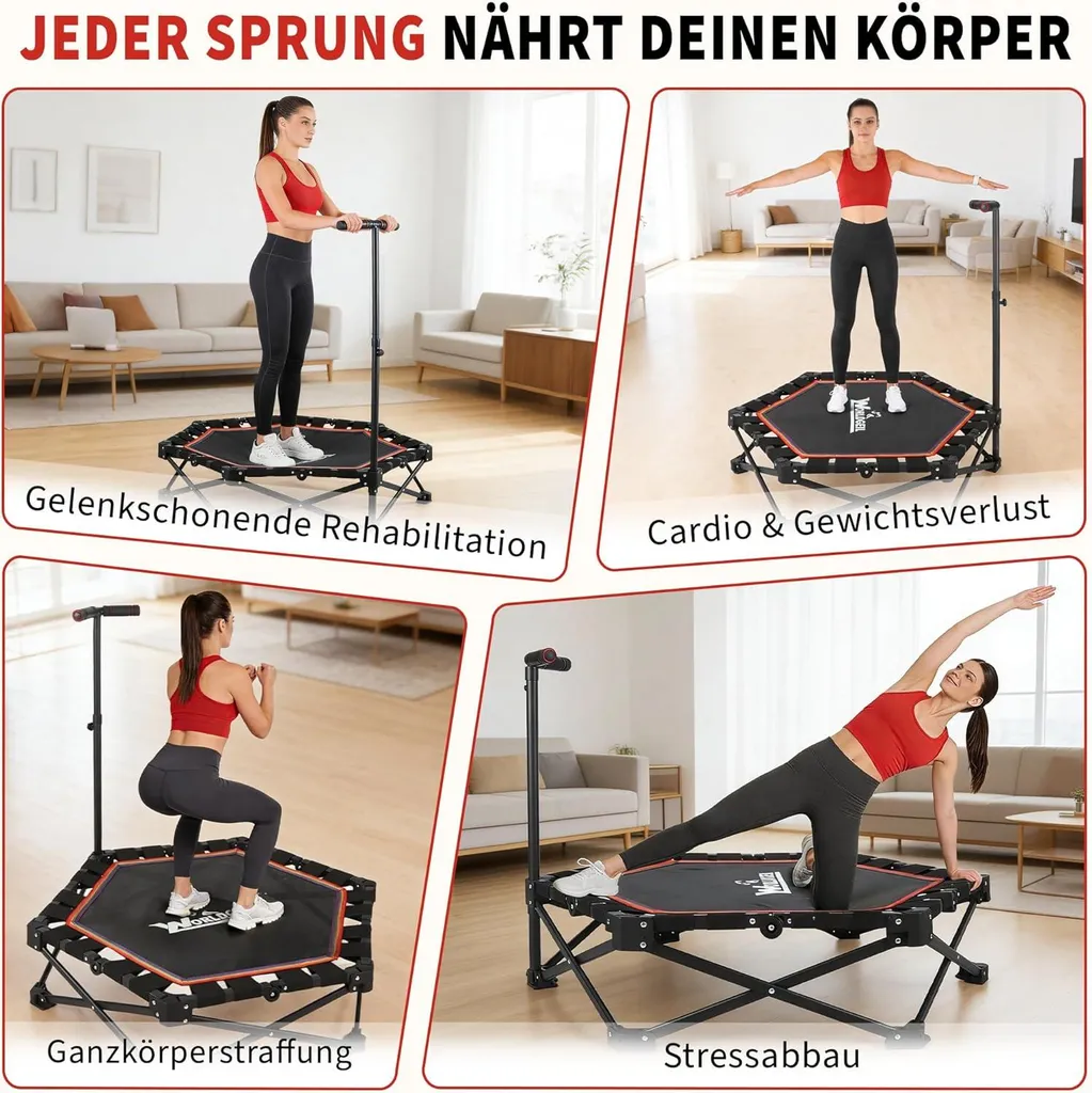 Trampoline Gain de Place pour Petit Appartement - Pliable et Silencieux