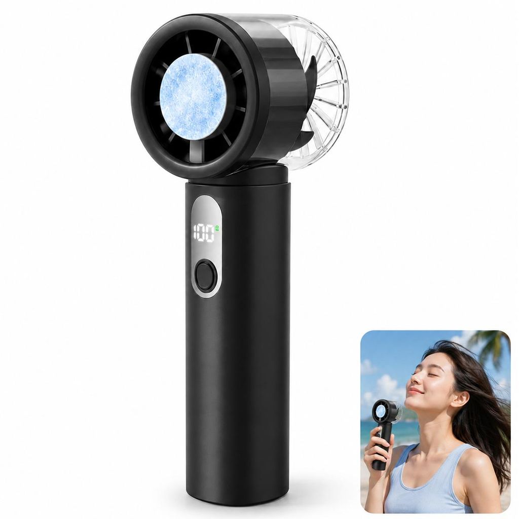 Tragbarer Turbo Handventilator mit Kühlfunktion, ideal für Produktbild 