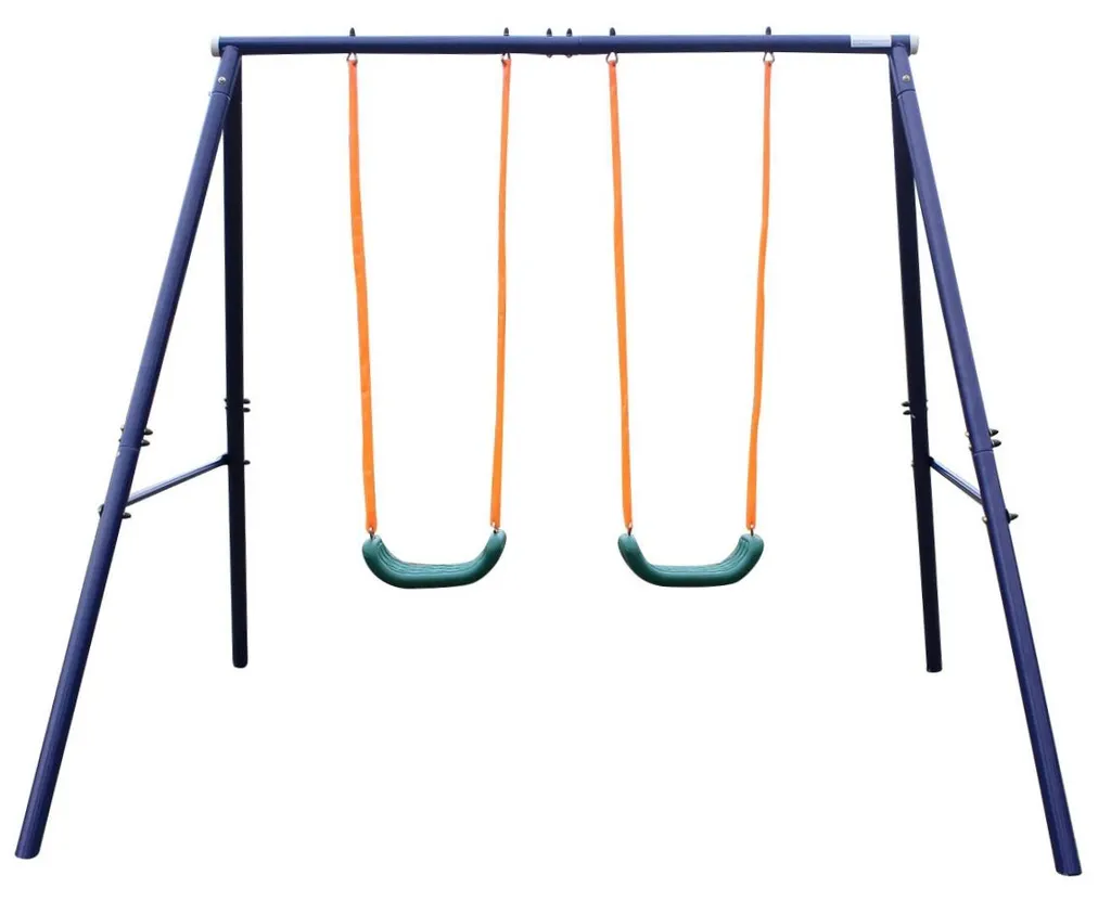 Balançoire de Jardin Simple ou Double Charge 90kg pour Enfant 3-8 Ans