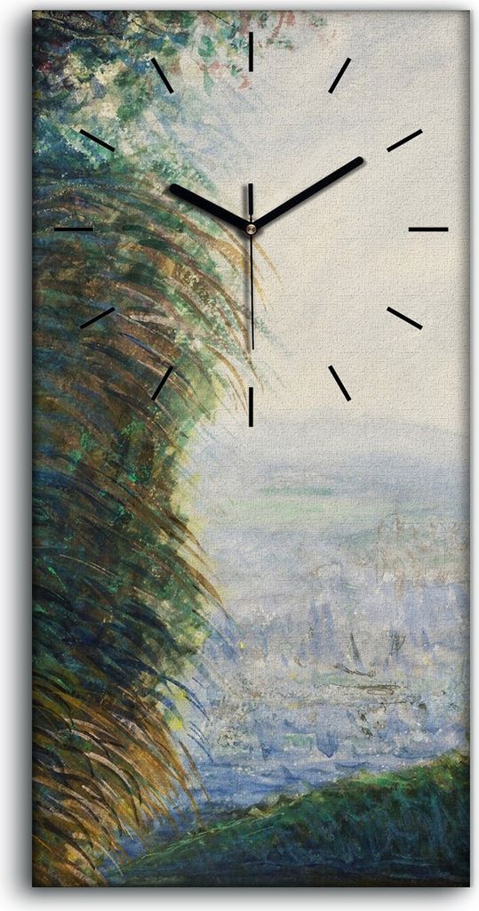 Dekor Leinwand Uhr Wandbilder 30x60 Malerei Wald Bäume Landschaft Kunst - schwarze Hände