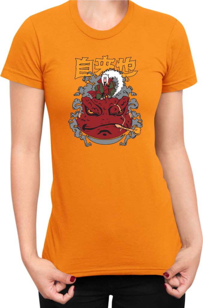 Damen T-Shirt Japan Manga Anime Comics Animation Naruto Gamabunta, Lady XL / Orange