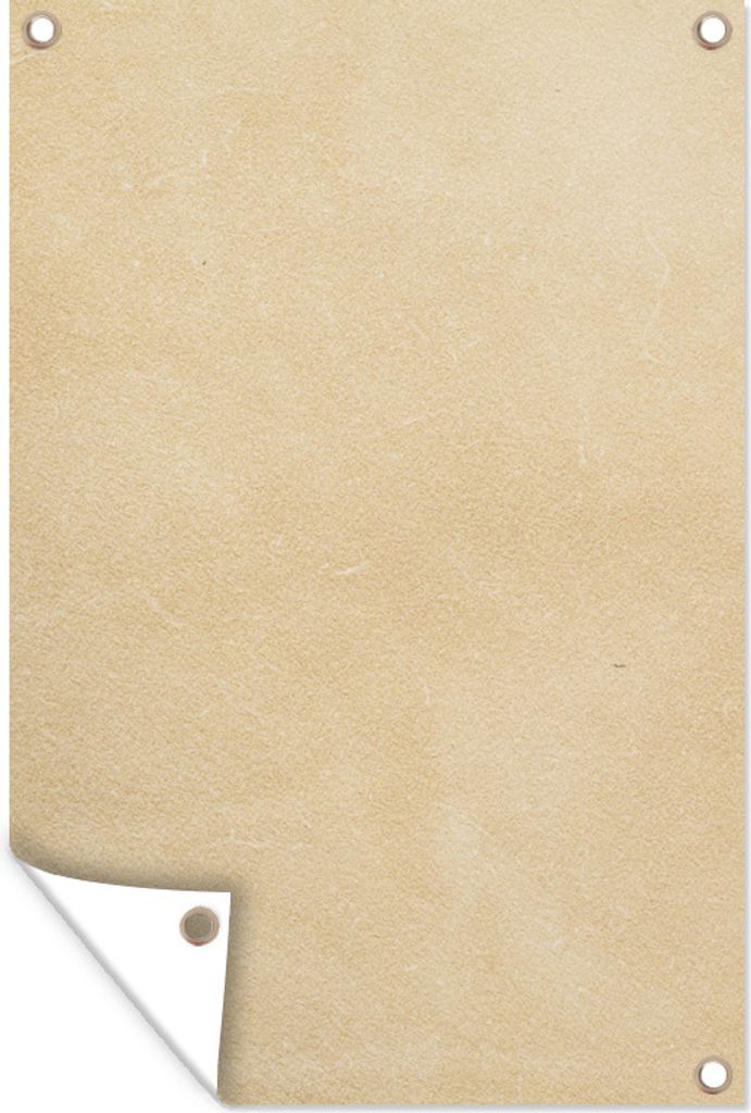 MuchoWow 40x60 cm Outdoor-Poster Gartendeko Sichtschutz Garten Poster für den Garten Leder - Strukturiert - Lederoptik - Beige