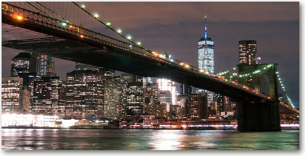 Tulup Leinwandbild - 140x70 cm - Wandkunst - Drucke auf Leinwand - Leinwanddruck - Sehenswürdigkeiten & Architektur - Mehrfarbig - Manhattan Ne...