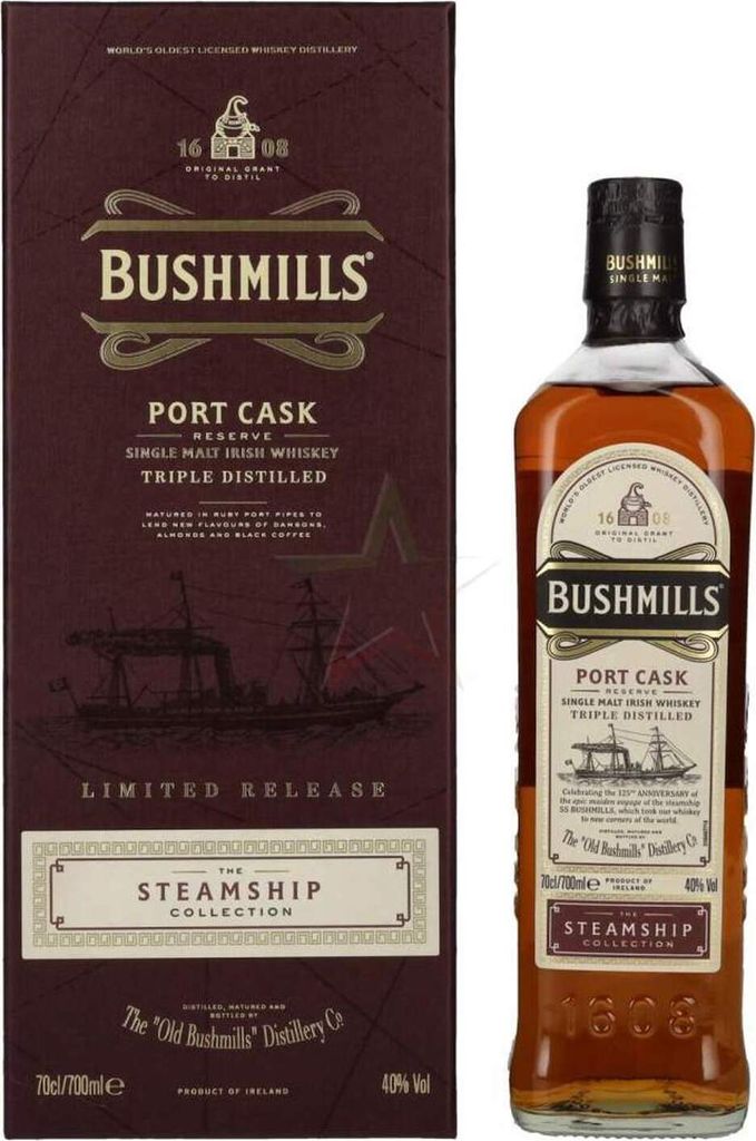 Bushmills PORT CASK Reserve The Steamship Collection 40 % 0,70 lt.