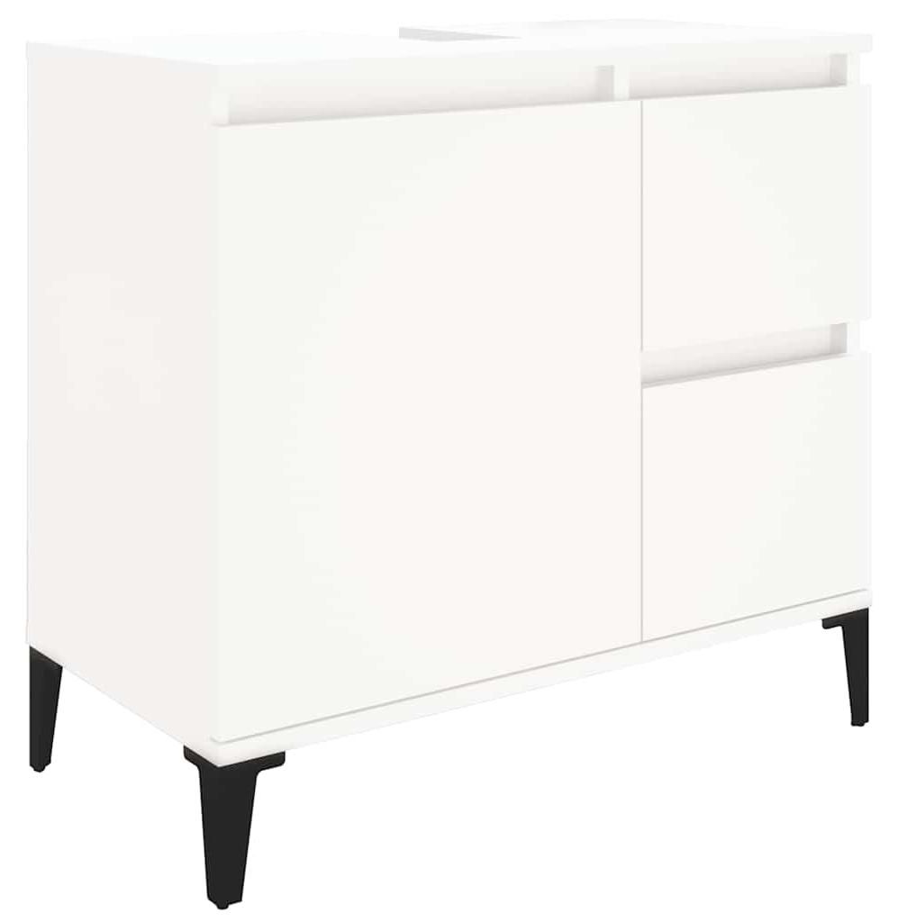 vidaXL Badschrank Weiß 65x33x60 cm Holzwerkstoff Produktbild 