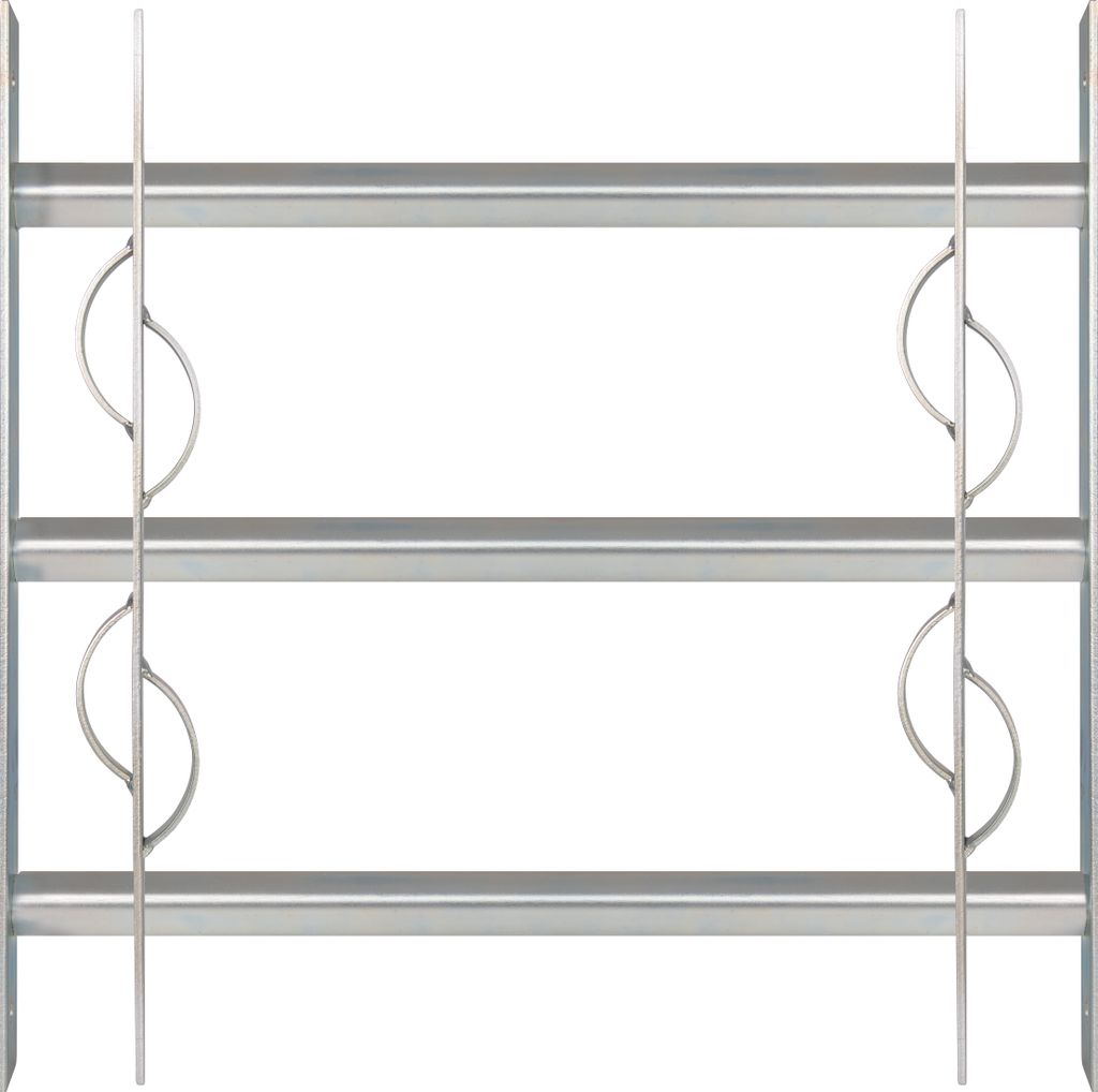 Alberts Fenstergitter Secorino Style | Ausziehbar für Fenster außen | Einbruchschutz Gitter | galvanisch blau verzinkt | 450 x 500-650 mm