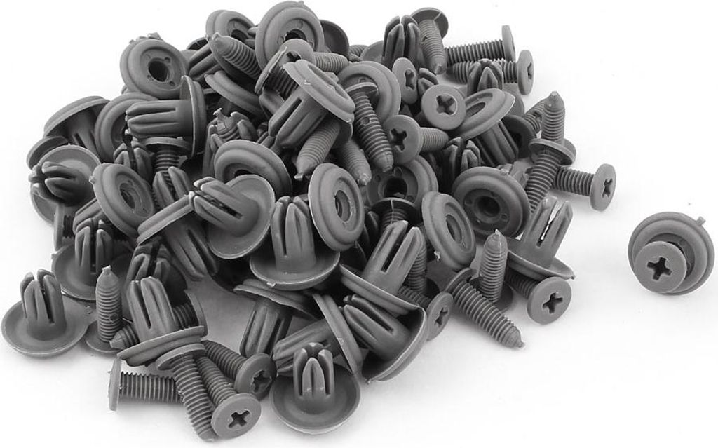 50 Stücke 6mm Durchmesserloch Grau Stoßstange Kotflügel Kunststoff Niet Befestigung de