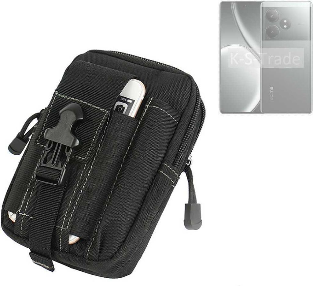 K-S-Trade Gürtel Tasche kompatibel mit Realme Gt Neo 6 SE Gürteltasche Holster Schutz Hülle Handy Hülle Smartphone outdoor Handy-Hülle schwarz