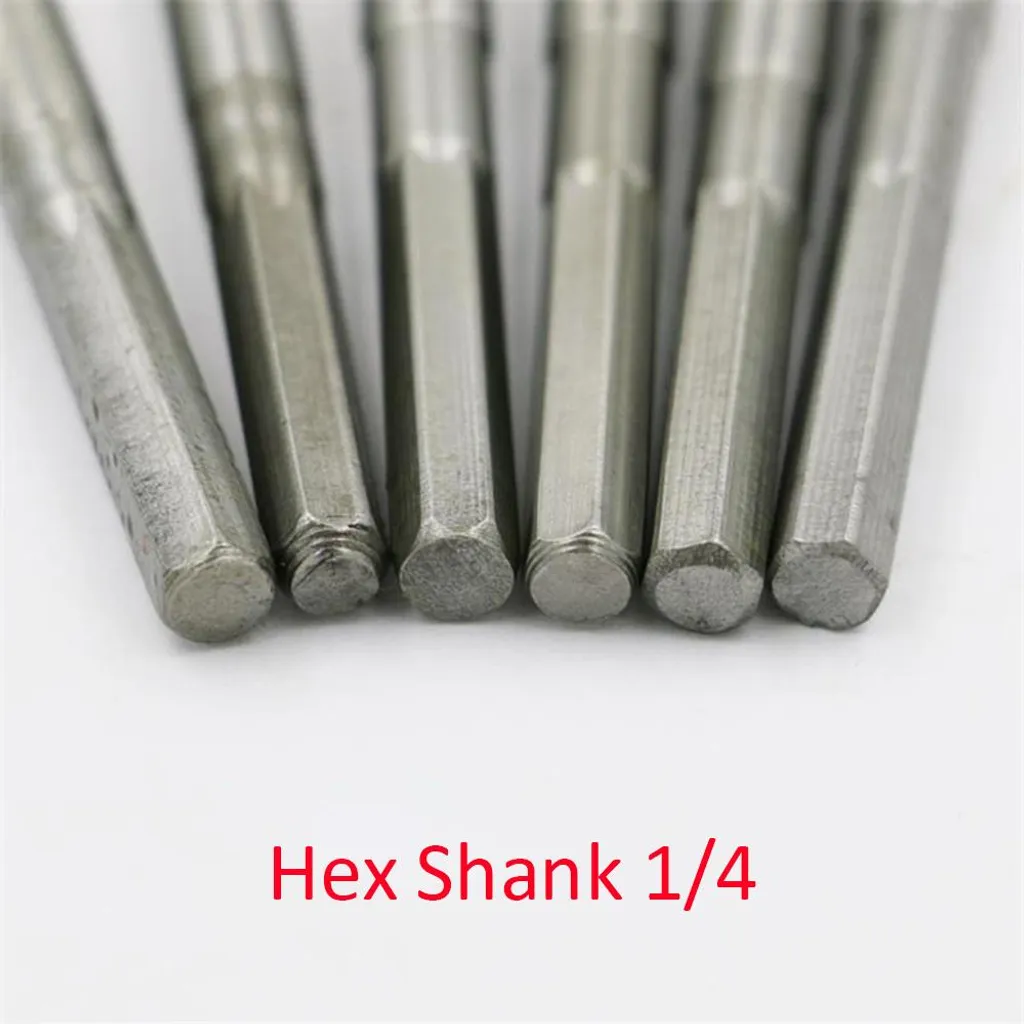 Punte Piatte Legno 10-25mm Set 6 pz Acciaio Gambo Esagonale Quick Change