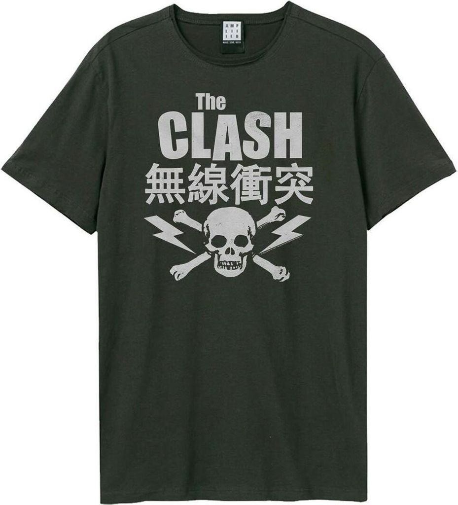 Amplified - "The Clash" T-Shirt für Herren/Damen Uni GD1546 (XL) (Holzkohle)