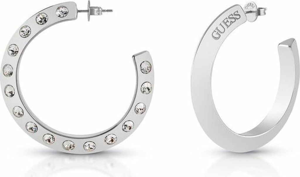 Guess Hoops Don ́t Lie Jube01489jwrht Ohrringe Silber Mann Silber One Size