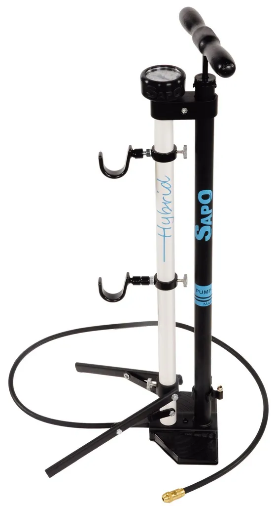 Pompe hybride SAPO M vélo manomètre haute visibilité embout universel