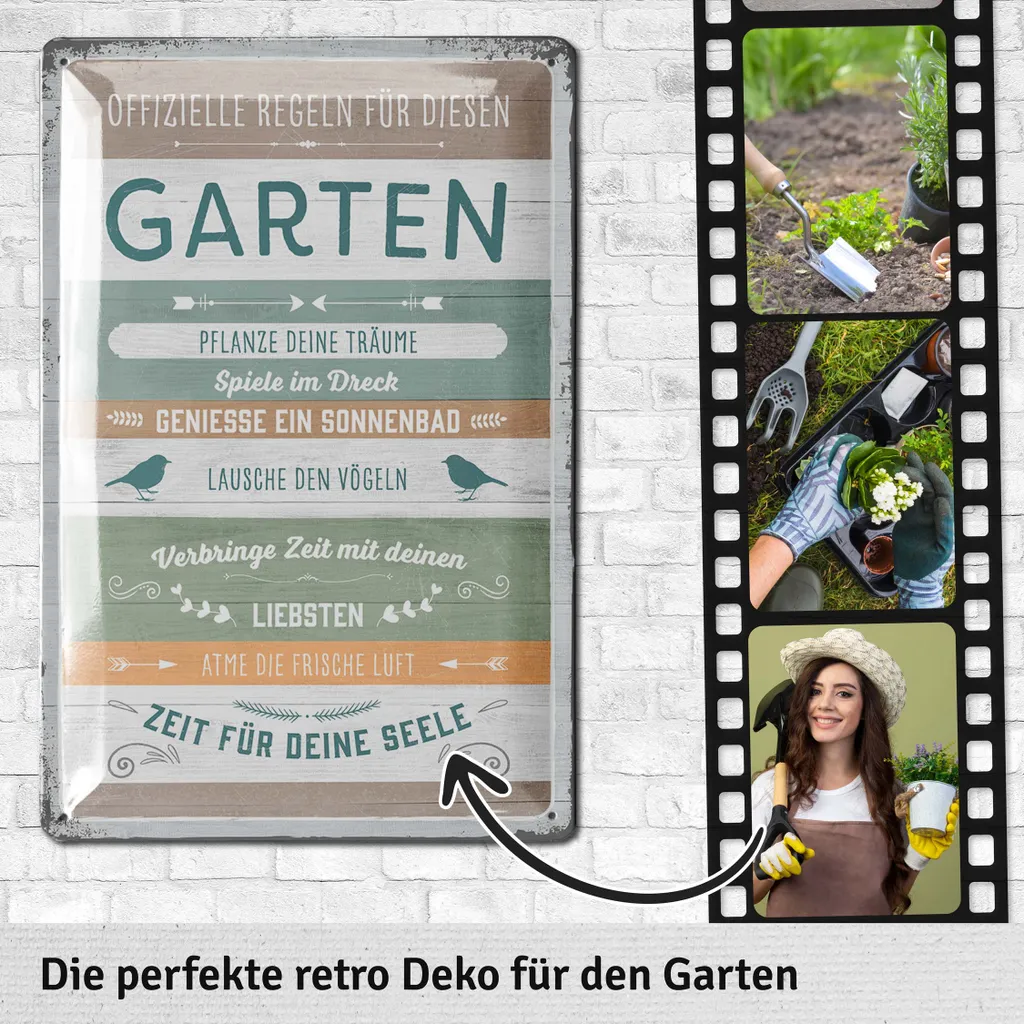 Gartenregeln Schild Blechschilder Garten Kaufland.de