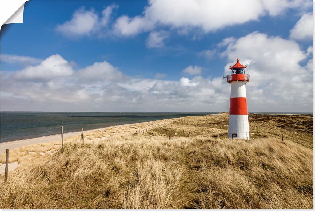 ARTland Poster Leuchtturm List-Ost auf Sylt Deutschland Größe: 90x60 cm