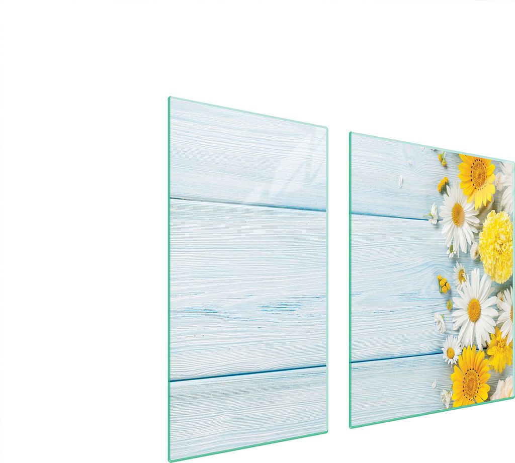 Glasschutzplatte Für Herd 90X52 Kamille