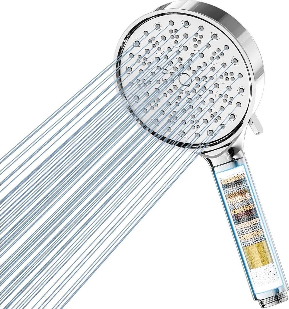 Duschkopf mit Filter und 6 Strahlarten - Wassersparende Produktbild 