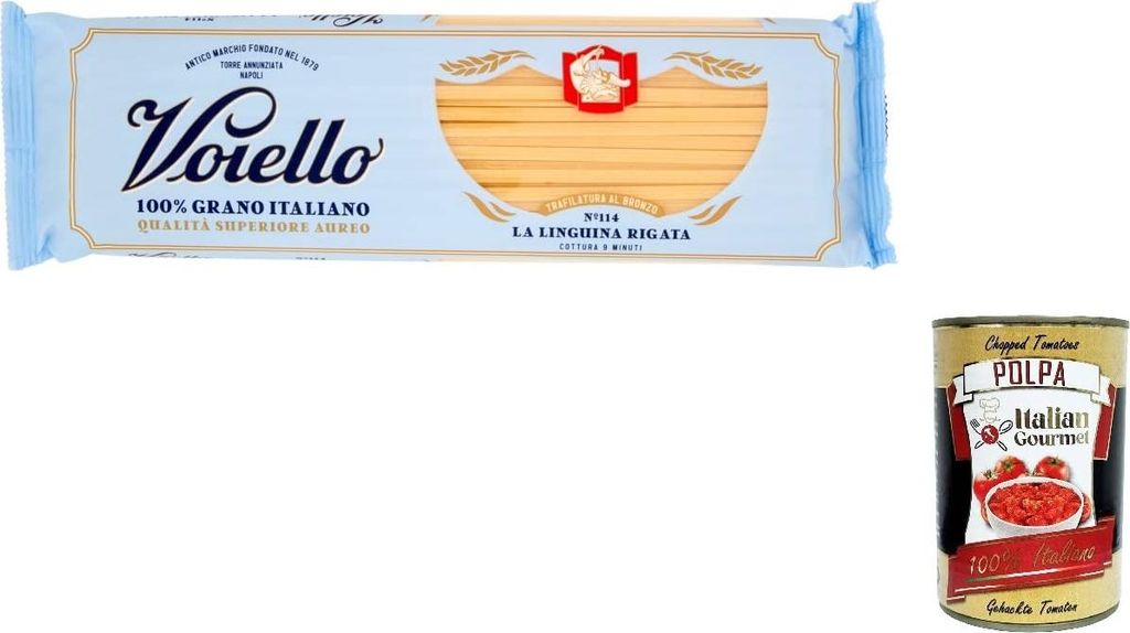 5x Voiello Pasta Linguine Nudeln 100 % italienisch N114 500 g + Italian Gourmet Polpa 400 g