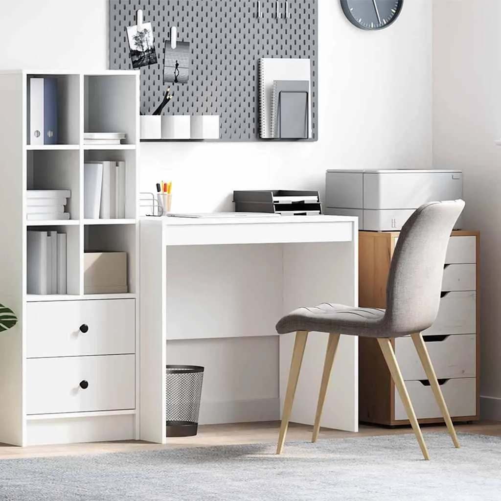 Tavolo Scrivania Bianca 80 cm Design Moderno - Scrittoio Legno 2025