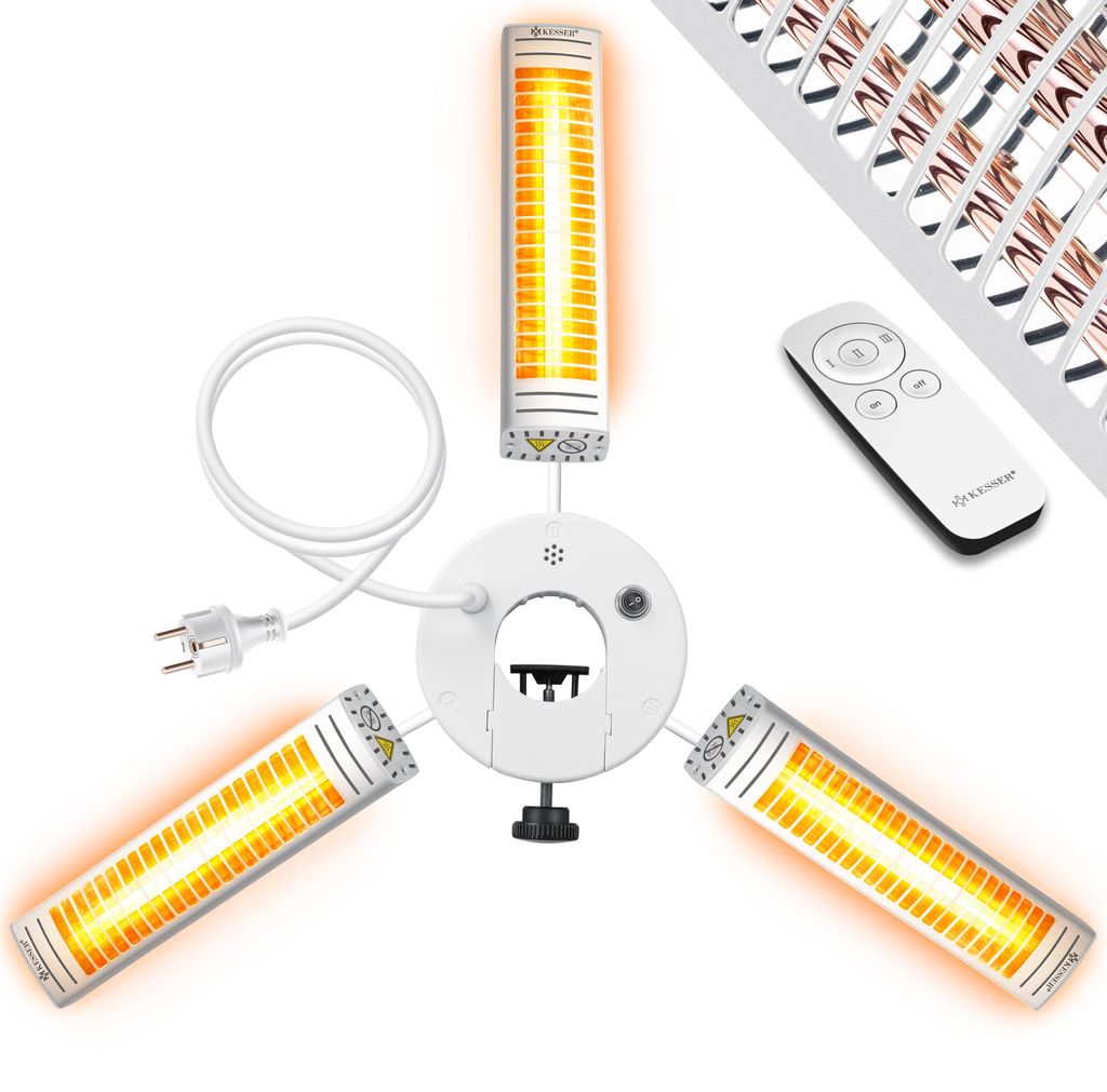 KESSER® Heizstrahler Infrarot 3000W für Terrasse Gastro- & Produktbild 