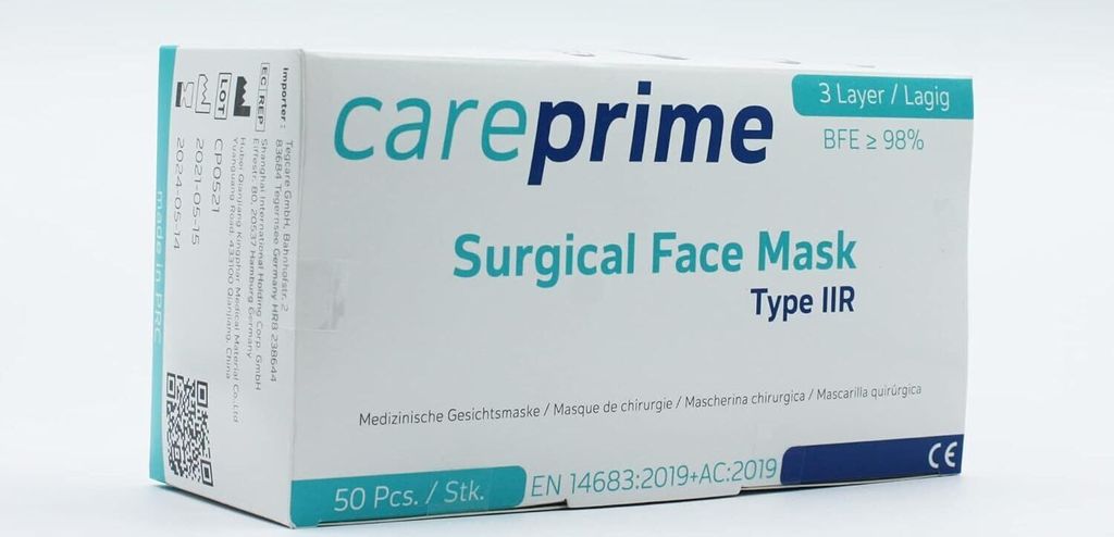 Type IIR Medizinische Mundschutz | OP Mundschutz | 50 Stück Produktbild 2