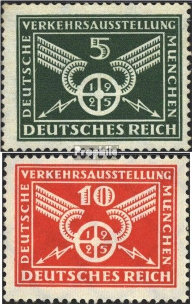Briefmarken Deutsches Reich 1925 Mi 370Y-371Y (kompl.Ausg.) gestempelt Verkehrsaustellung