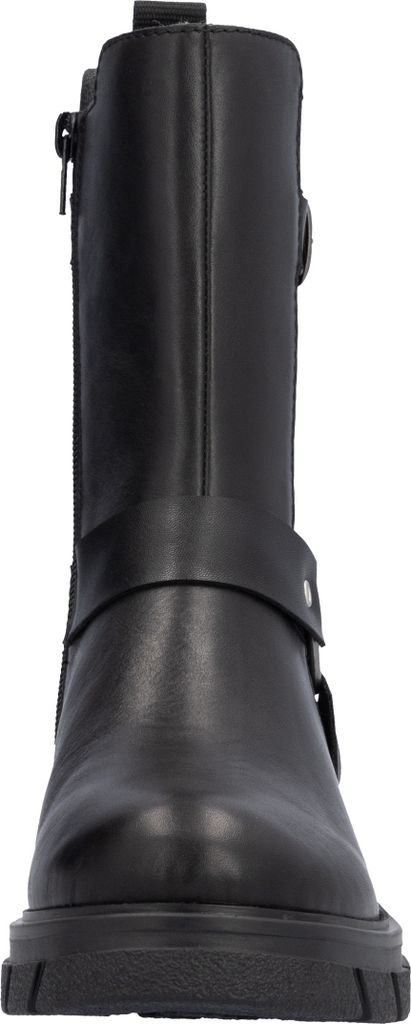 Chelsea Boots Biker Boots Damen Schwarz Schnallen Rieker Damen