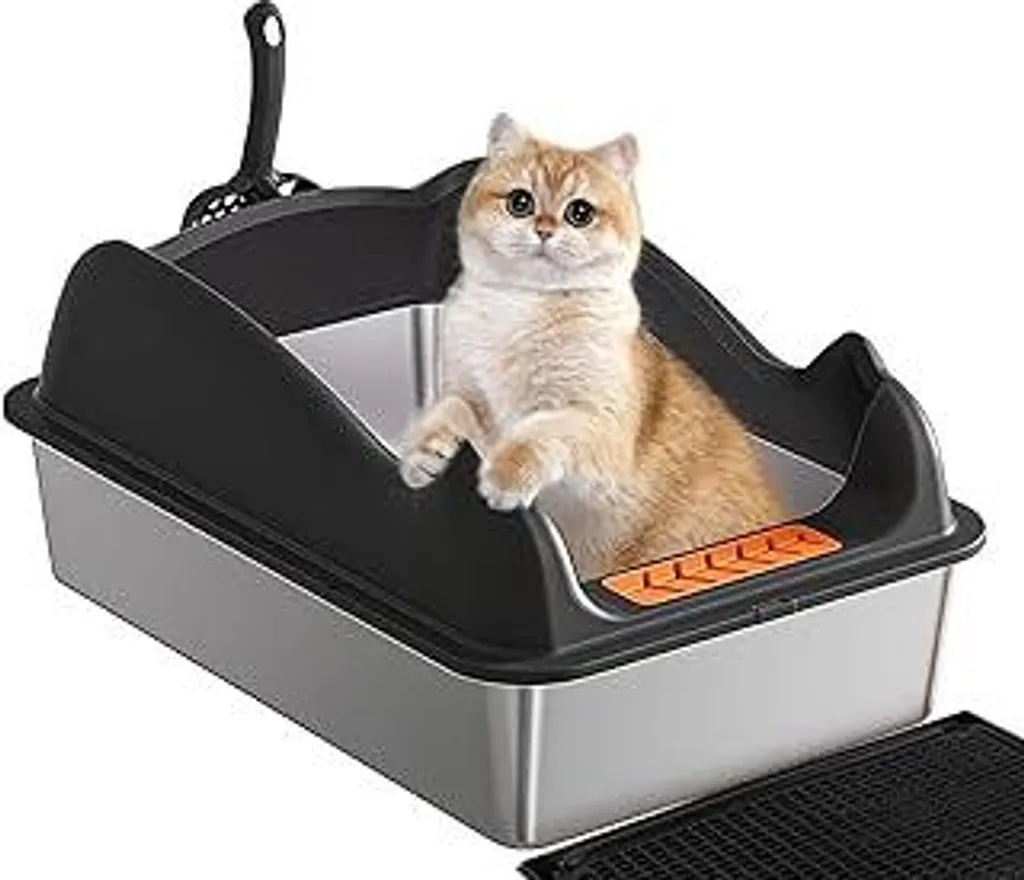 Lettiera Design Acciaio Inox: Lusso e Pulizia per Gatti Esigenti