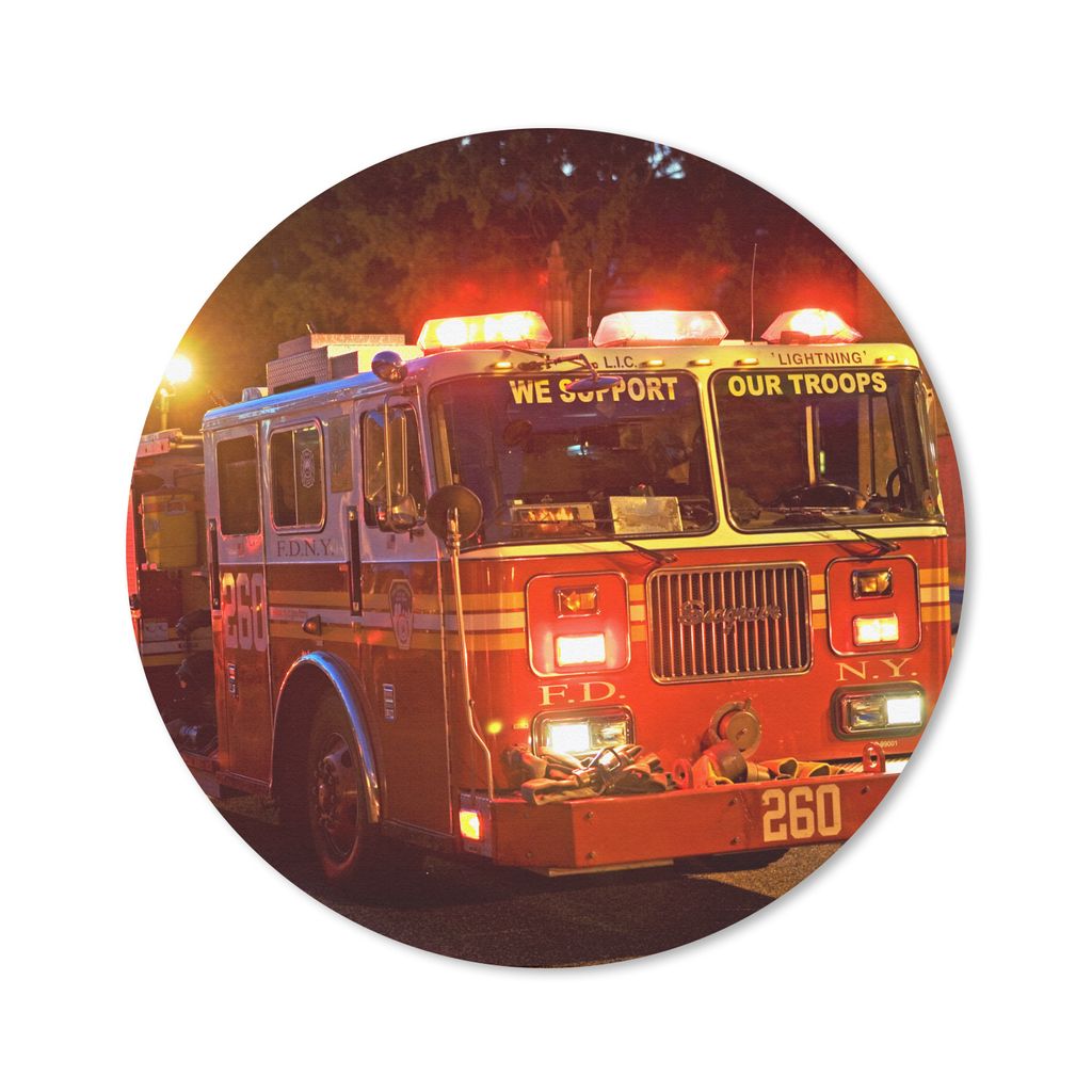 MuchoWow Mauspad Mousepad Feuerwehrfahrzeuge von New York City 40x40 cm - Mousepads - Maus Mat - Pad - Mausunterlage - Schreibtisch Accessoires