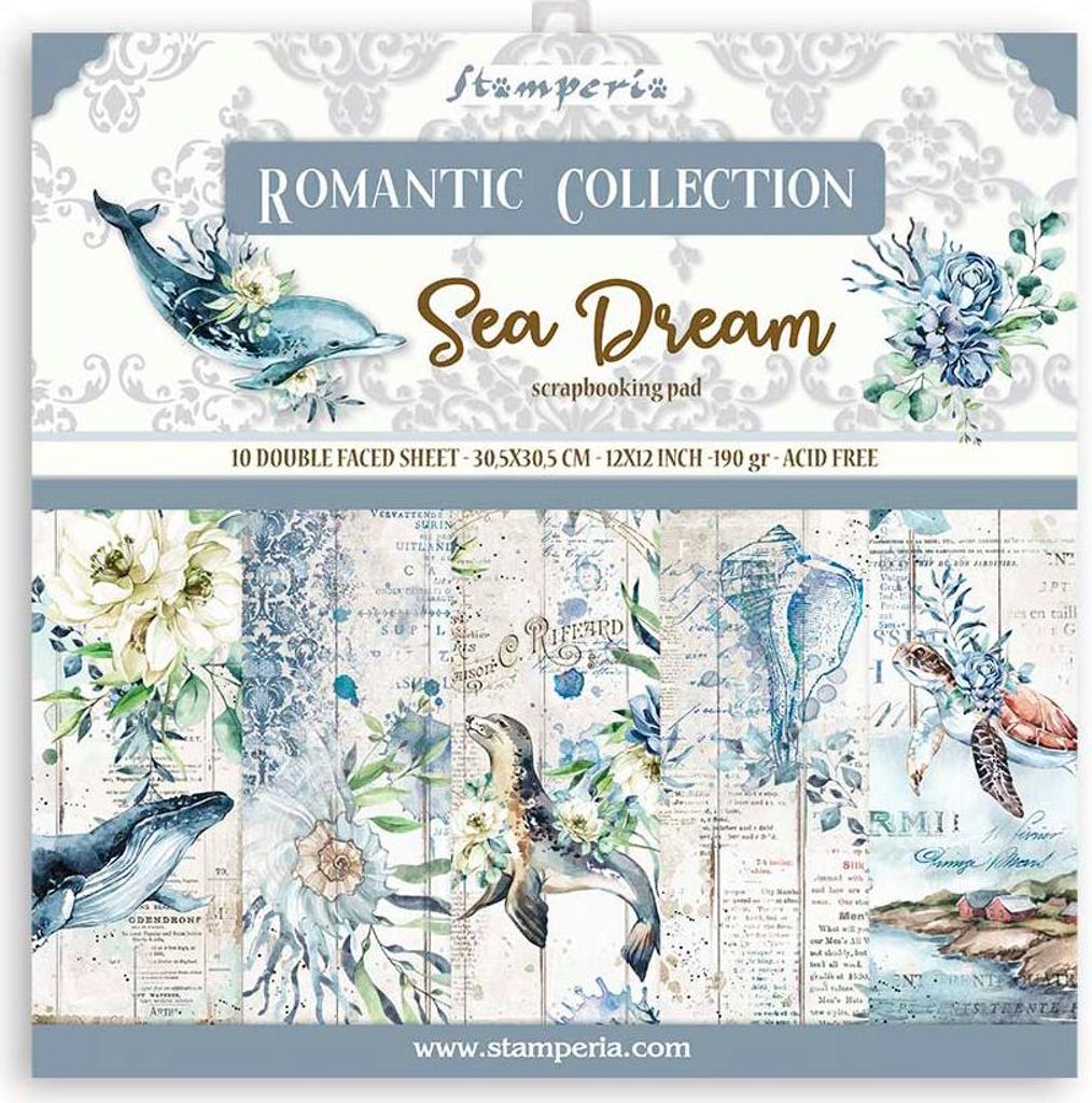 Scrapbook-Block "Sea Dreams", 10 Bogen, 30,5 x 30,5 cm