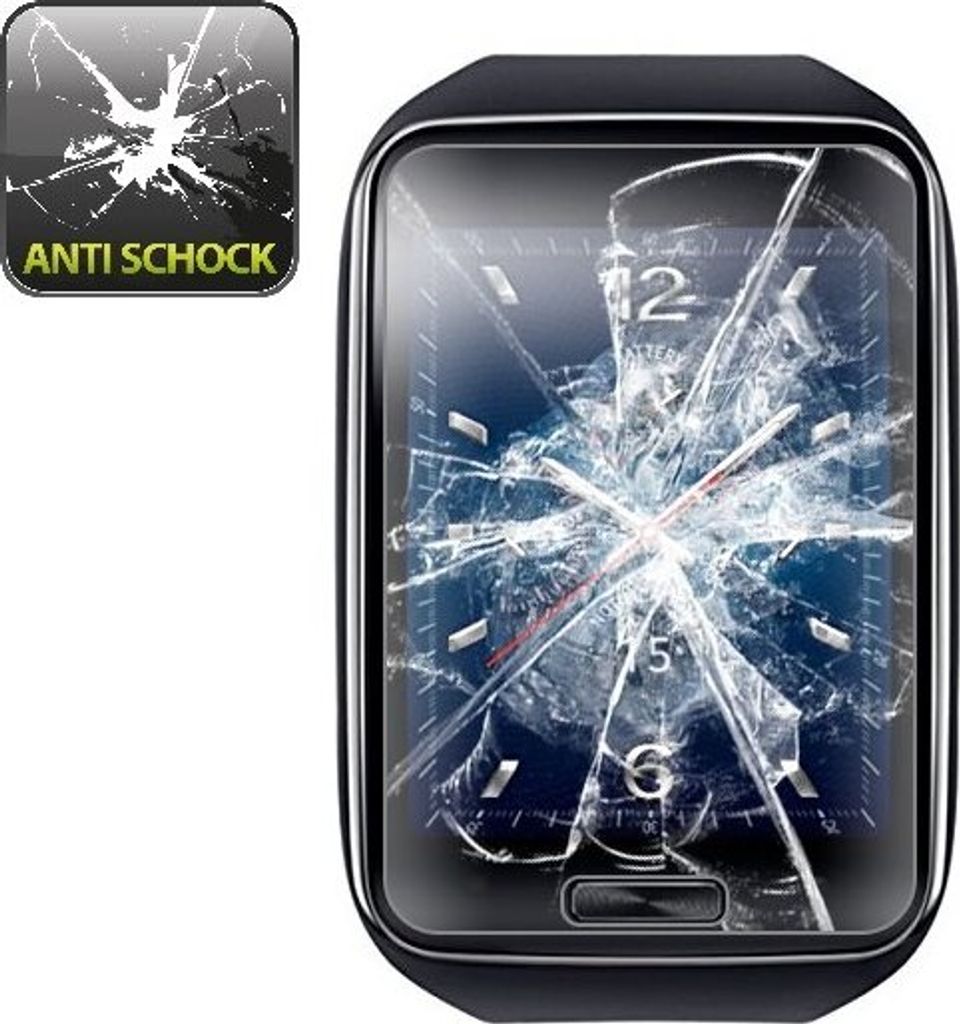 4x Panzerfolie für Samsung Galaxy Gear S ANTI-SCHOCK Produktbild 