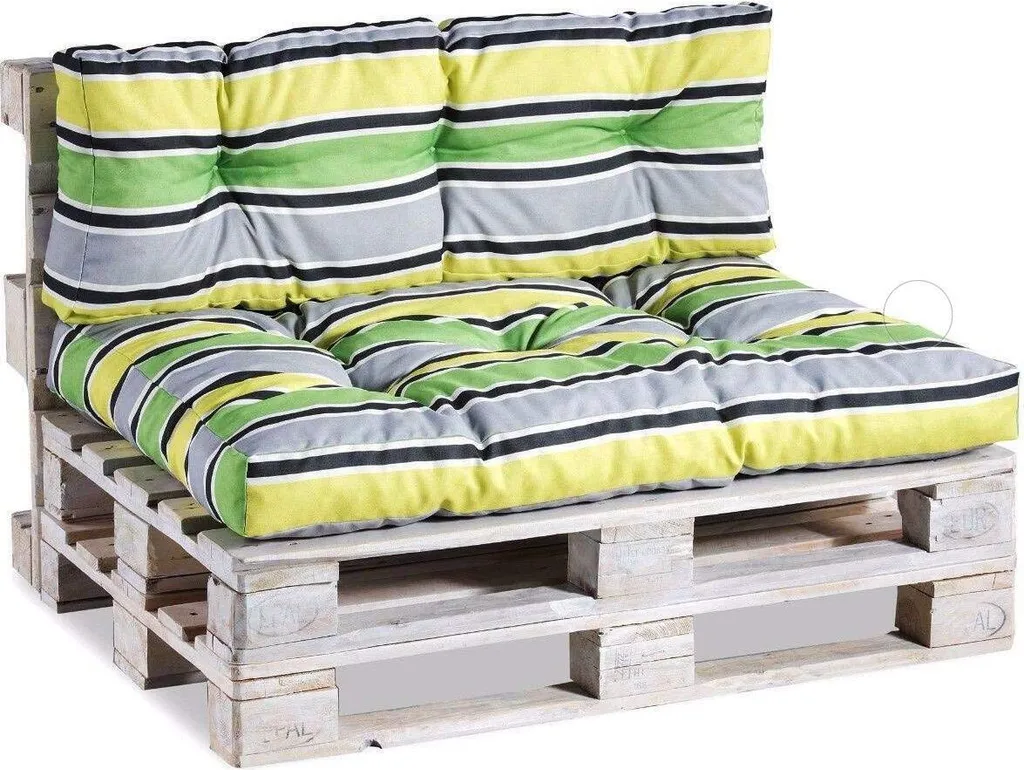 Coussin de palette 120x60 cm ultra confortable, mousse anti-affaissement