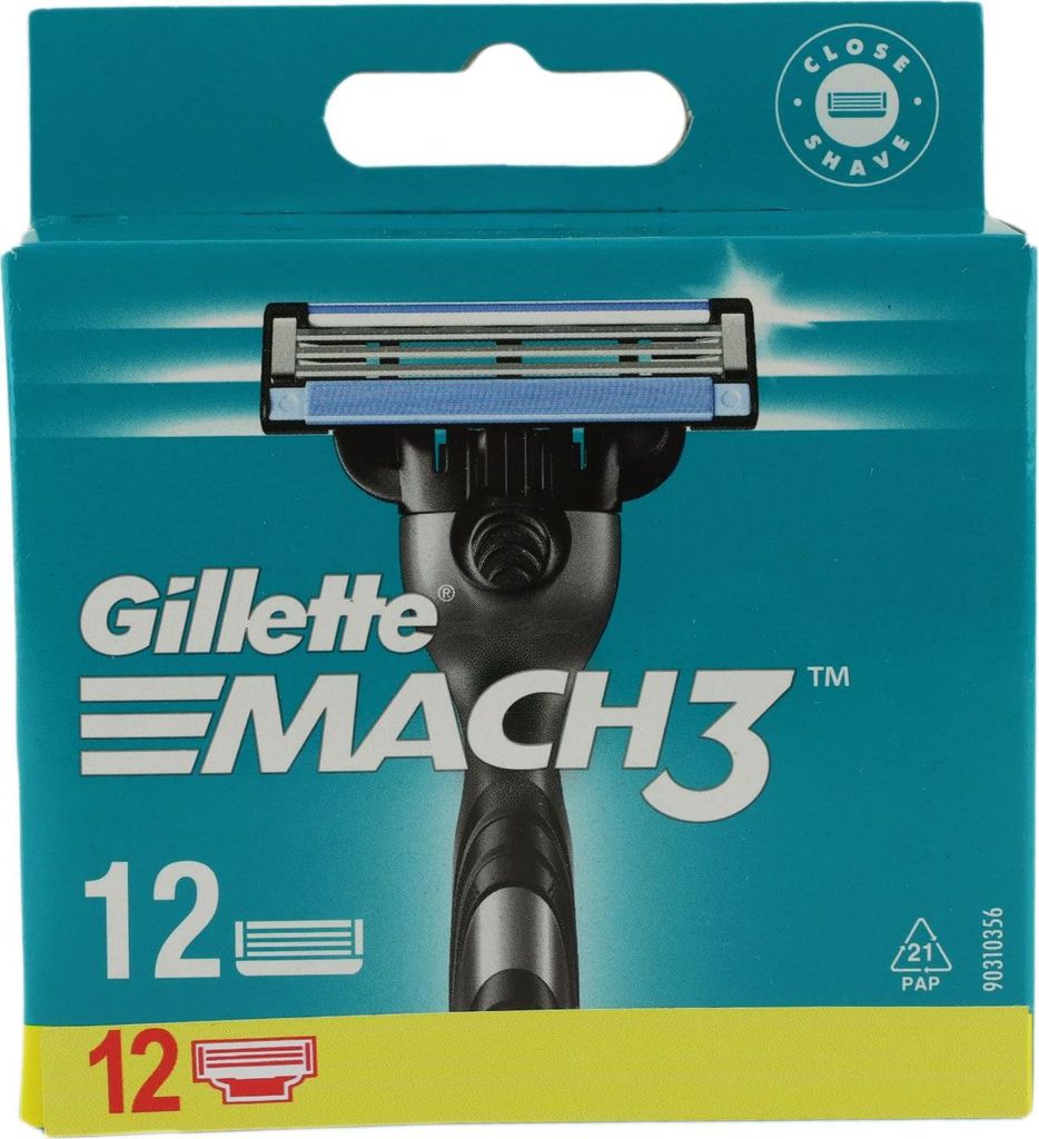 Gillette Mach3 Rasierklingen, 12er Pack Produktbild 