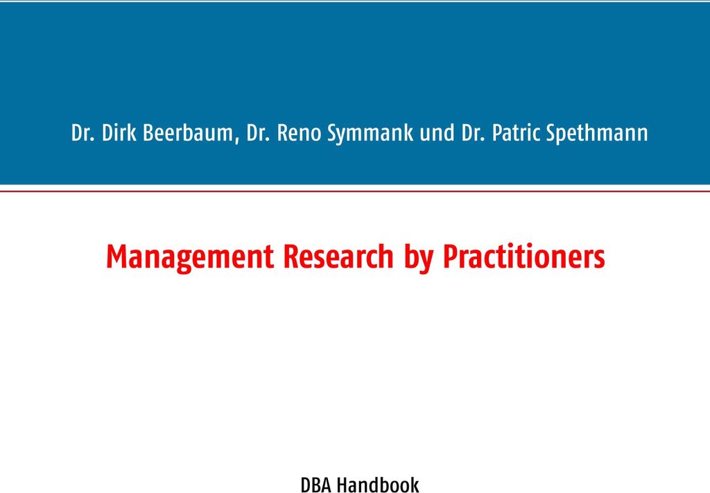 Management Research by Practitioners