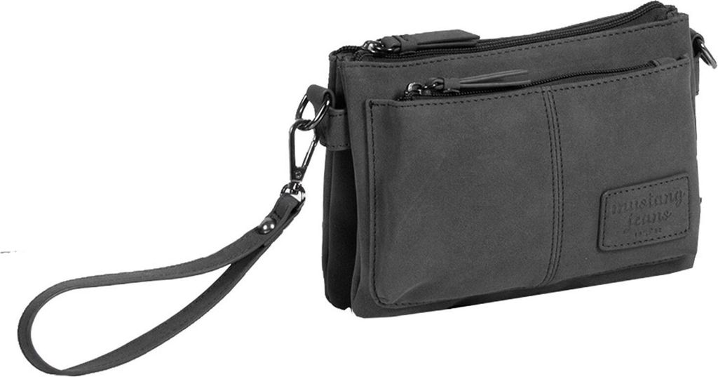 MUSTANG Leder Umhängetasche Bologna Rosario Shoulderbag Black schwarz
