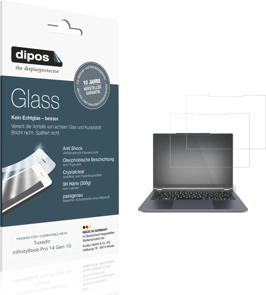 Protection 9H Tuxedo InfinityBook Pro 14 Gen 10 Verre Souple Anti-Rayure