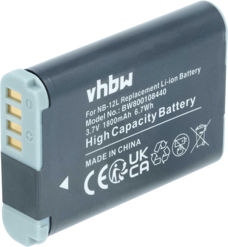 vhbw Akku kompatibel mit Canon Vixia Mini X Kamera (1800 mAh, 3,7 V, Li-Ion)