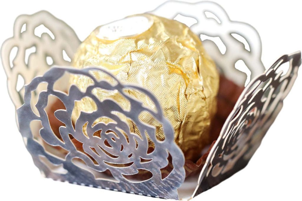 50 Packungen Laser Cut Rose Papier Schokolade Sš¹?igkeiten Hochzeit Gunst Boxen, Mini Sš¹?igkeiten Container Geschenk-Boxen