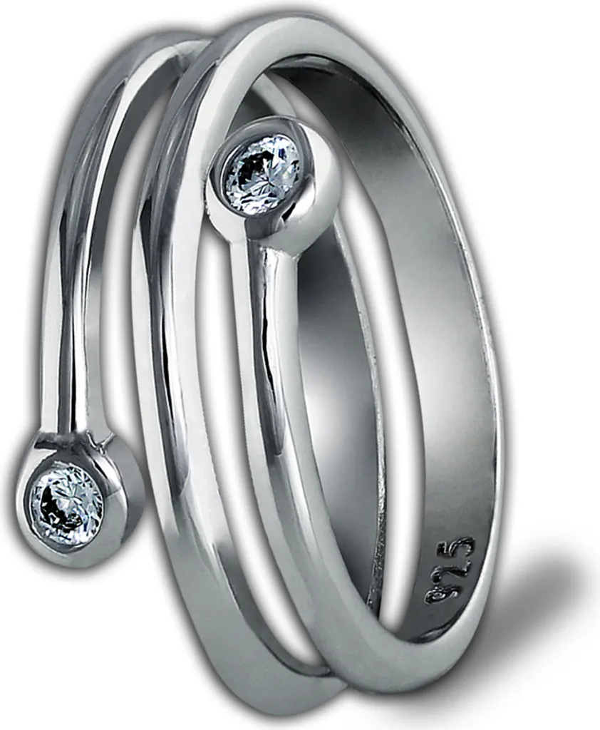 Bague de Mariage ou Fiançailles Argent 925 Zirconium blanc Taille 54