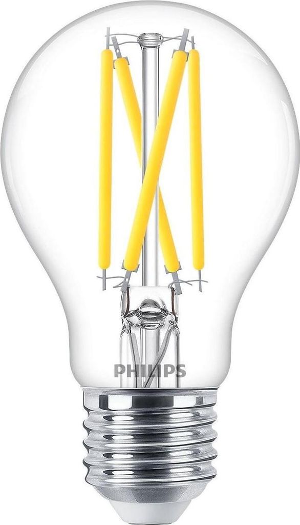 Philips LED Filament A60 Birne 5,9W = 60W E27 klar 806lm warmweiß DimTone 2200K-2700K DIMMBAR