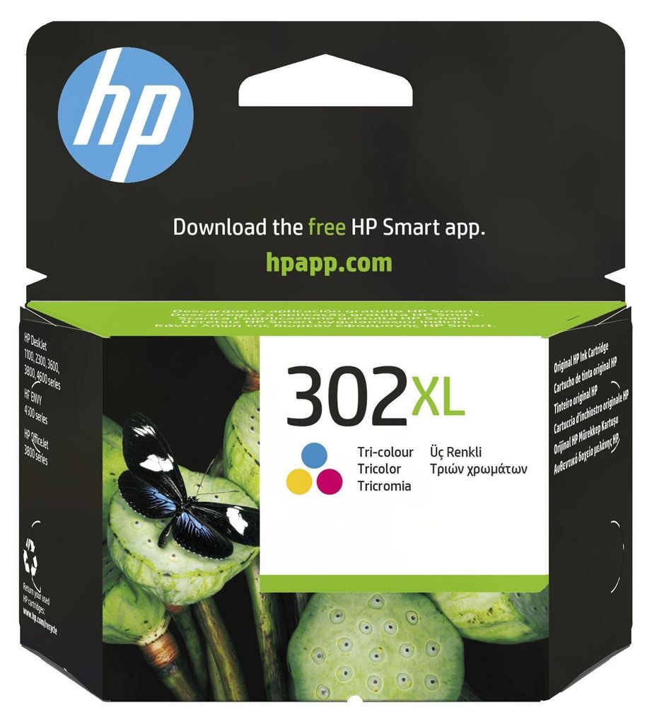 Cartuccia per stampante HP 302XL ciano, magenta, giallo Immagine del prodotto 