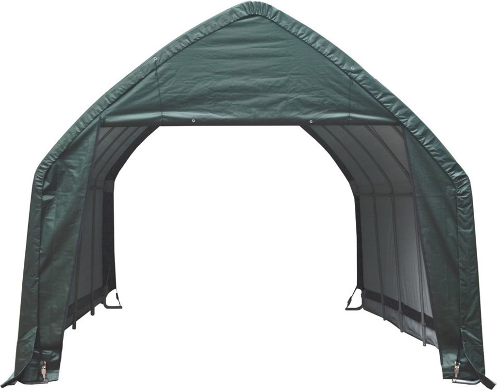 ShelterLogic Folien Zeltgarage Gerätehaus Grün 610x390x370 Produktbild 