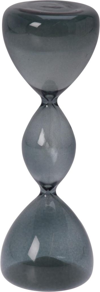 Glas-Sanduhr 16,5cm, rauchblau
