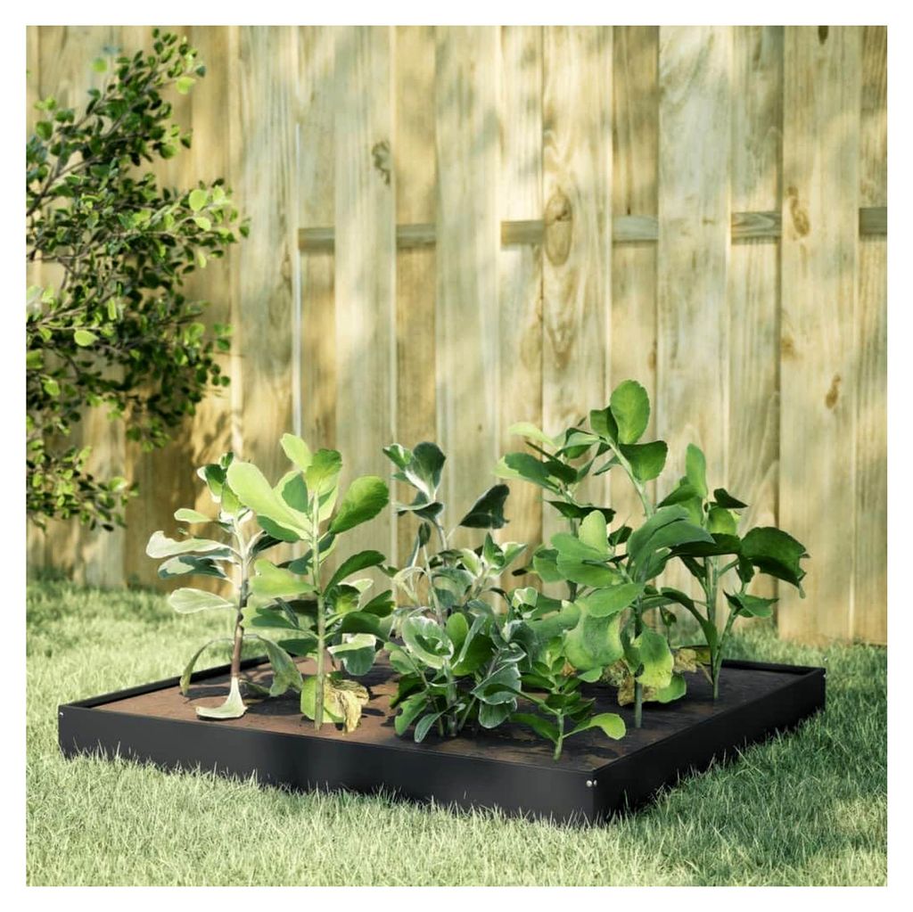 Hochbeet Anthrazit 100x100x18,5 cm Stahl