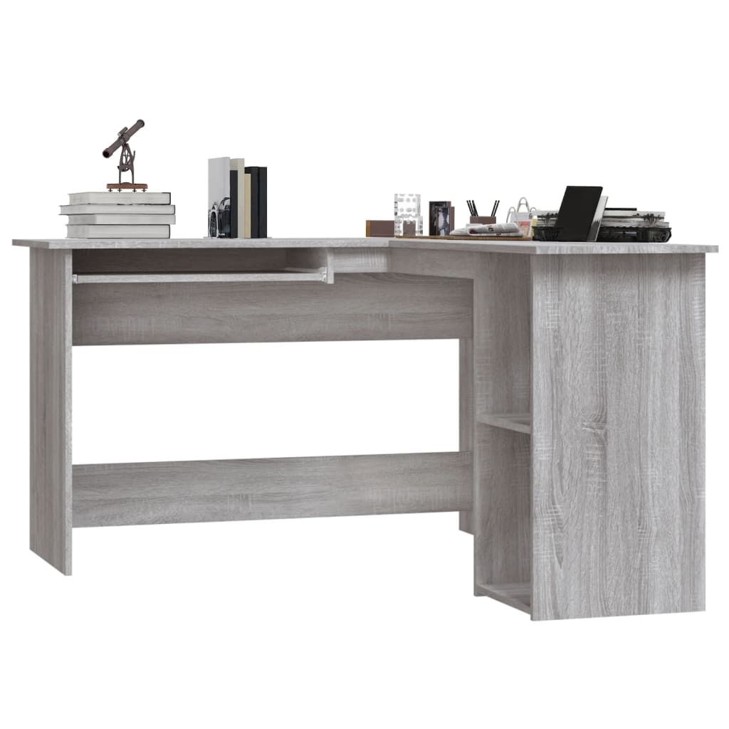 "im Sonderangebot"Eckschreibtisch/Büro-Möbel - CLORIS - PC Tisch moderner - Grau Sonoma 120x140x75 cm Holzwerkstoff - NeuMöbel4261657