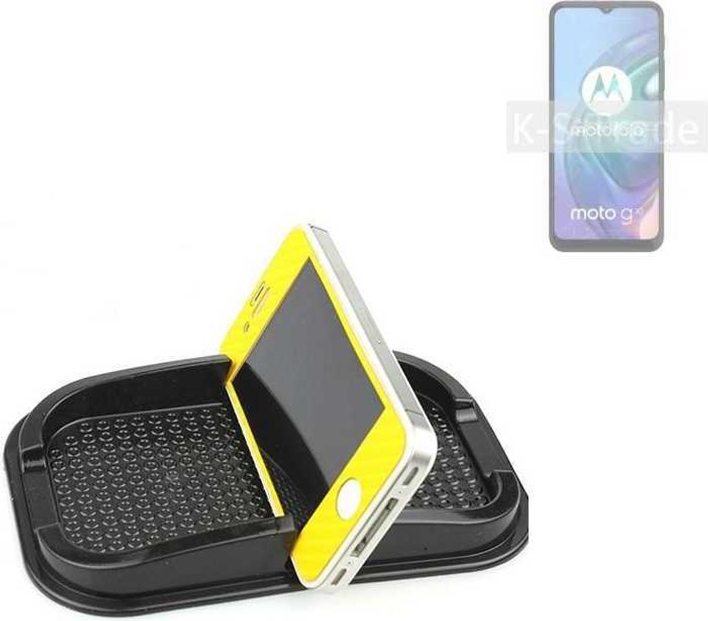 K-S-Trade Auto Anti Rutsch Matte Smartphone-Halter kompatibel mit Motorola Moto G10 Haft Pad Armaturenbrett Handy-Halterung Silikon