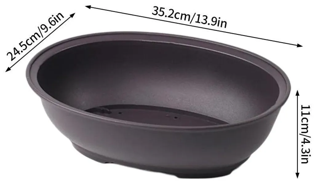 Jardinière ovale en plastique à aération multidirectionnelle, taille M - 2