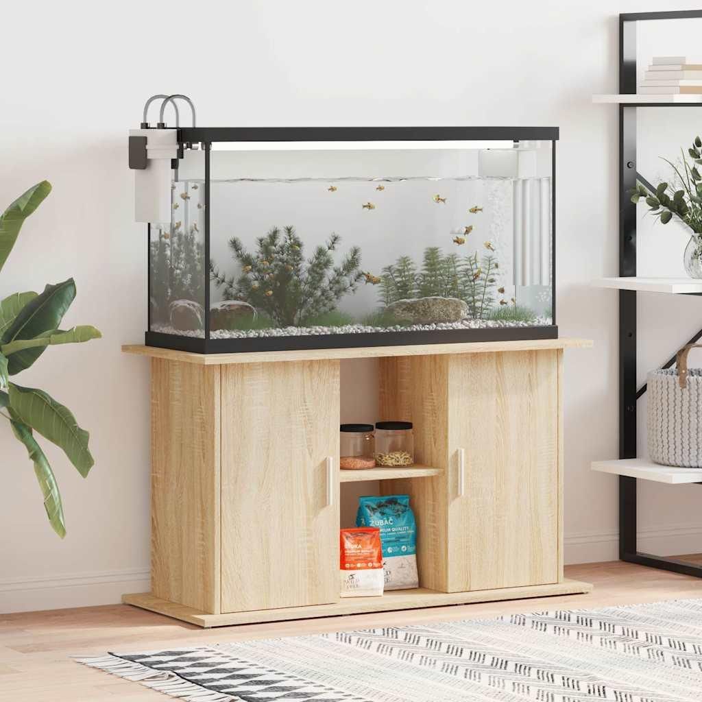 vidaXL Support pour aquarium Chêne Sonoma 101x41x58 cm Bois Image du produit 
