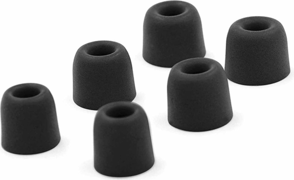 Somstyle Ersatz-Ohrstöpsel-Set - Ersatzspitzen - Abdeckung - Weicher Schaum - 6 Stück (S, M & L) - Schwarz